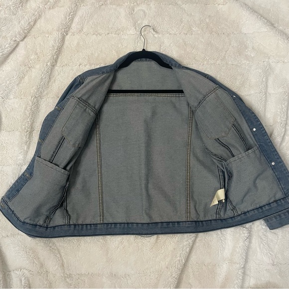 Blue Oversized Denim Jacket - Picture 2 of 4